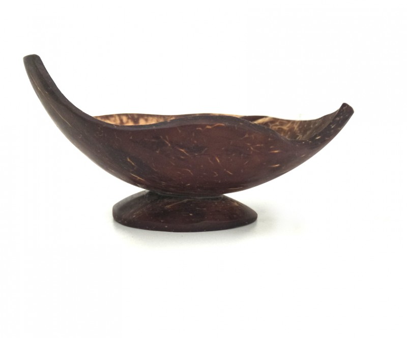 Natural Coconut Shell Crafted Soap Dish with Stand